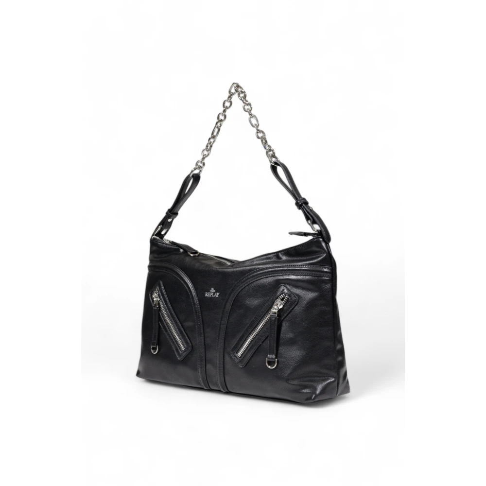 Replay Vintage Dames Tas Herfst Winter Collectie Black Dames