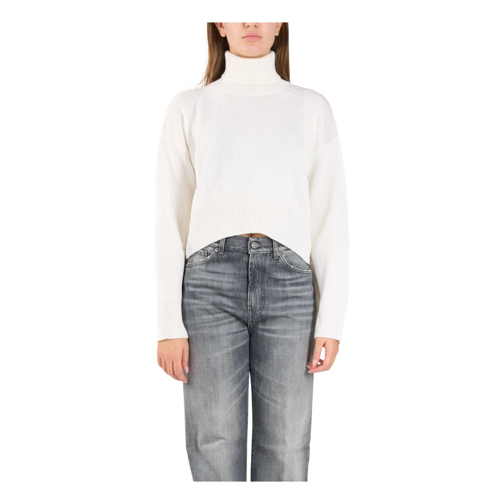 Dondup Wollen Coltrui Sweater White Dames