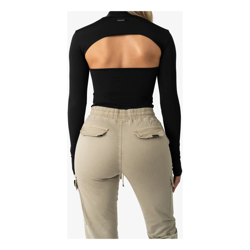 Quotrell Casablanca Cargo Broek Sand Zwart Beige Dames