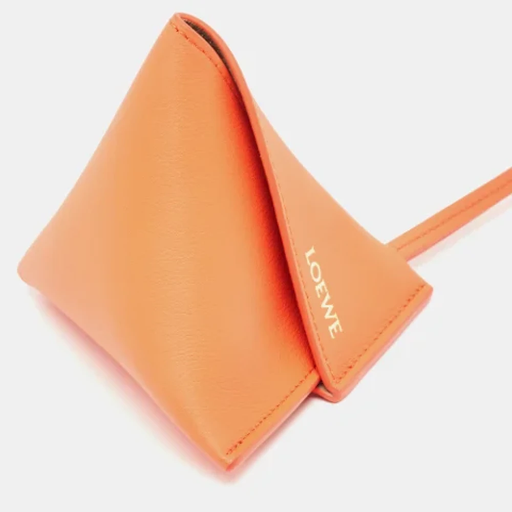 Loewe Pre-owned Leather key-holders Orange Dames
