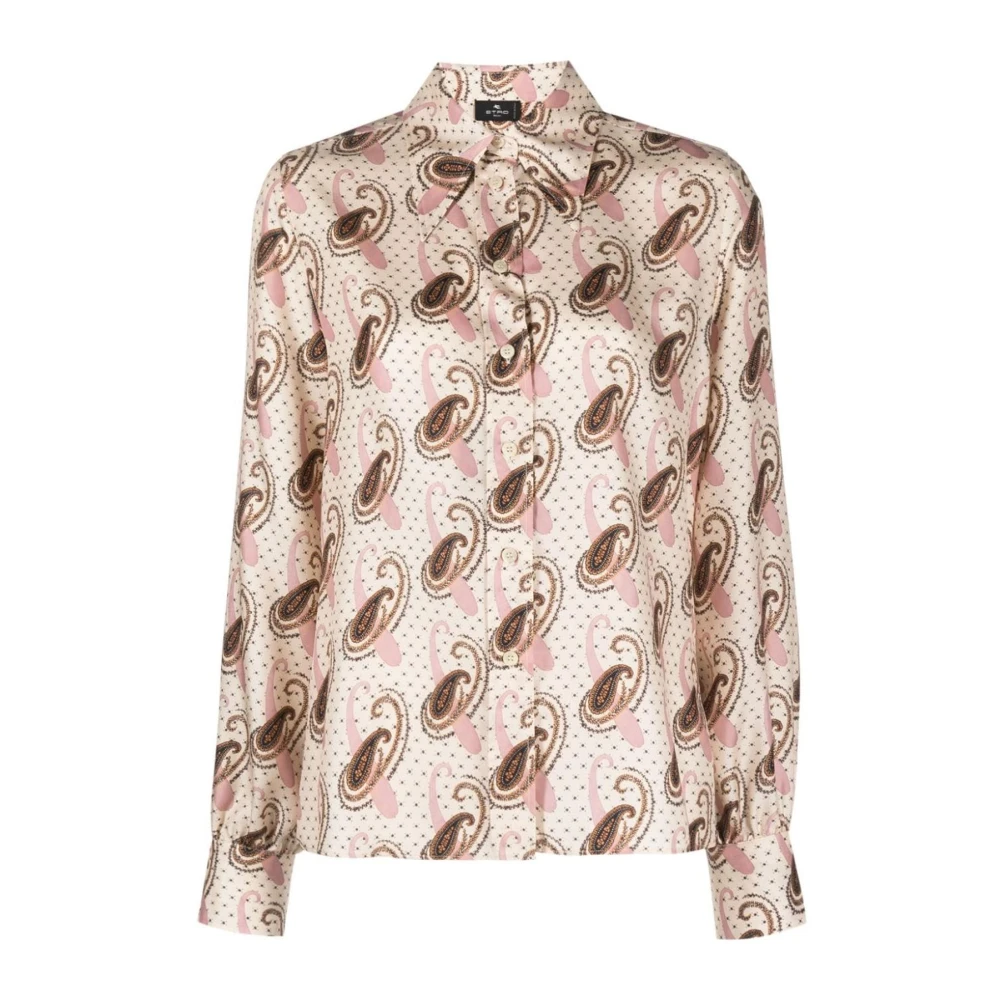 Etro Donna Multicolor - Camicia In Seta Con Stampa Paisley - Blouses & Shirts - E - M