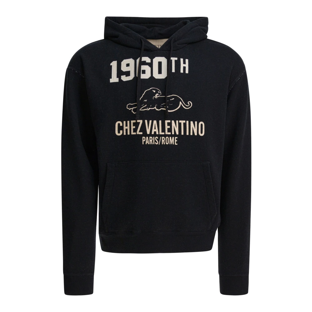 Valentino Men's Black Chez Cotton Jersey Sweatshirt