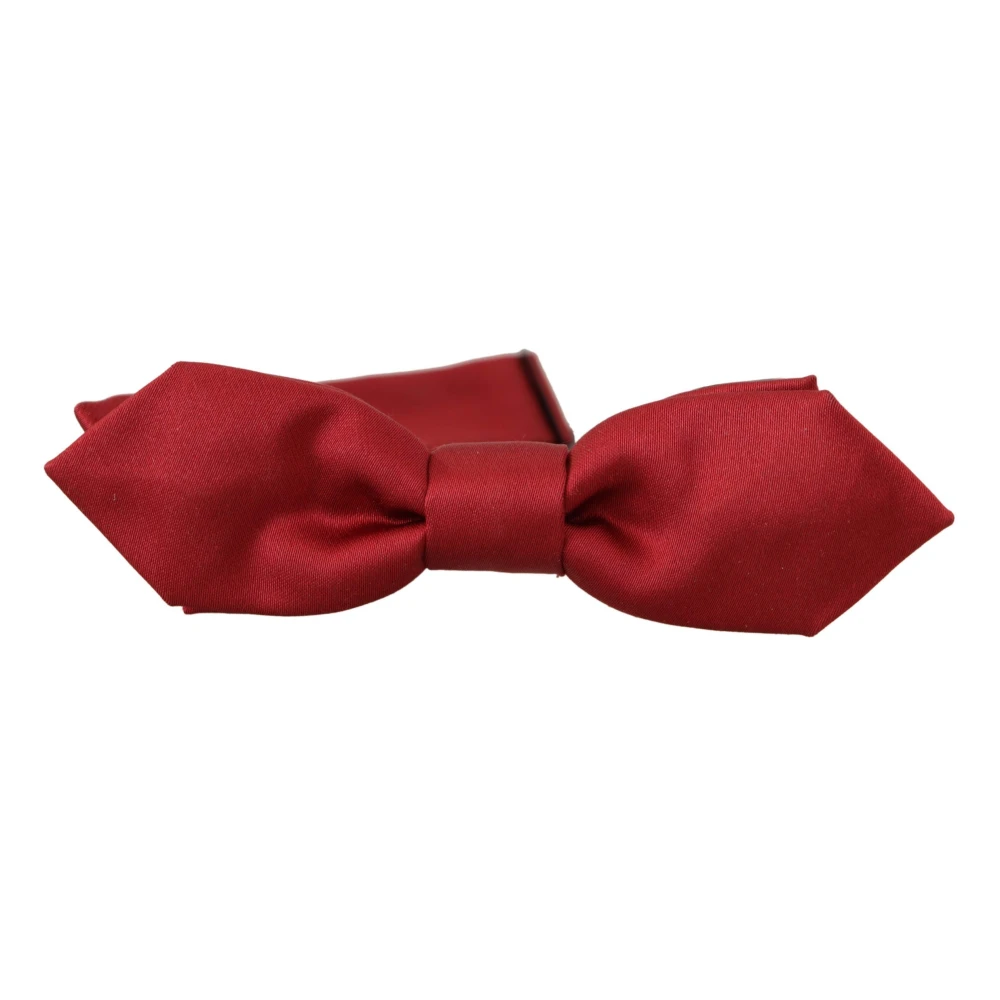 Dolce & Gabbana Rode Zijden Vlinderdas Elegant Red Heren