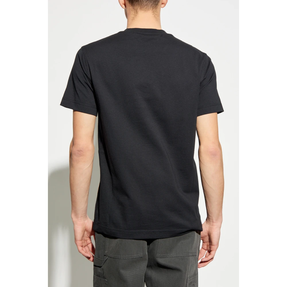 Burberry T-shirt met logo Black Heren