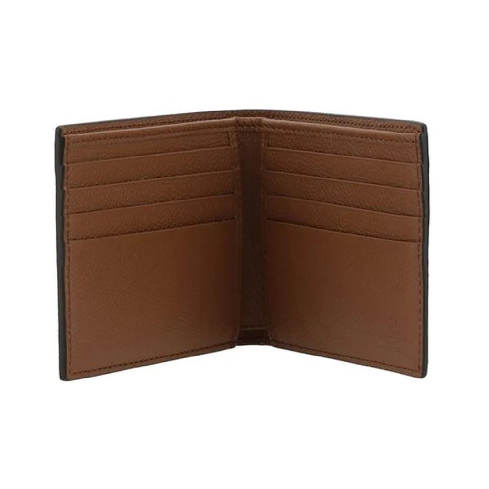 Valentino Garavani Iconische Vlogo Billfold Portemonnee Brown Heren
