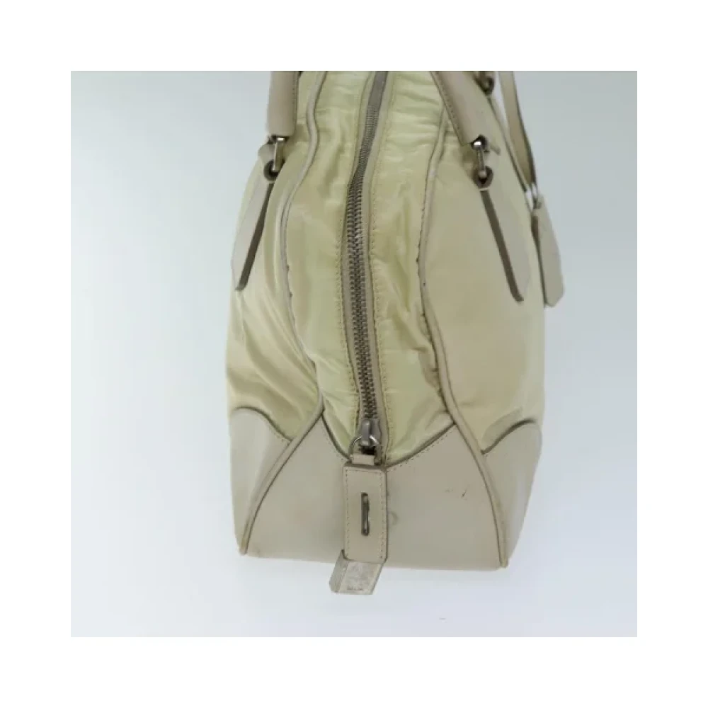 Prada Vintage Pre-owned Nylon prada-bags Beige Dames