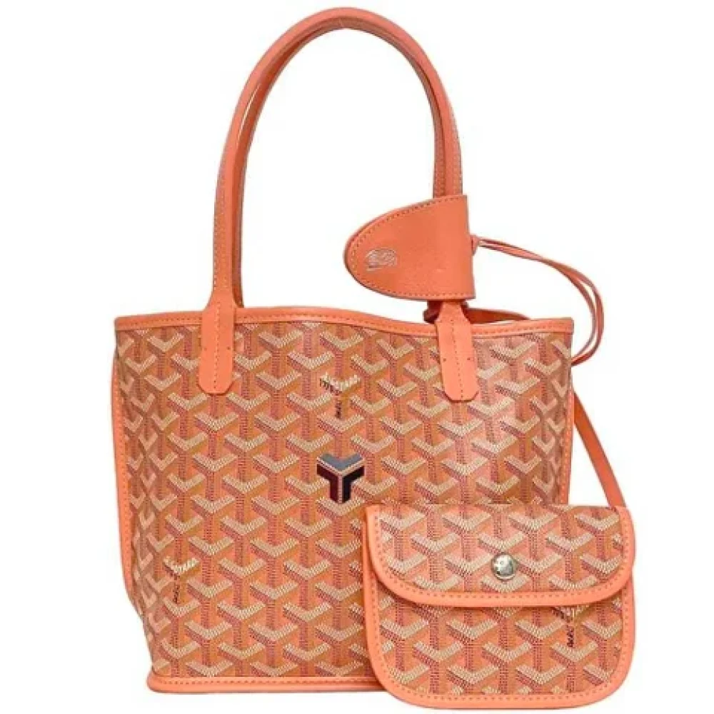 Goyard Vintage Pre-owned Canvas handbags Pink Dames