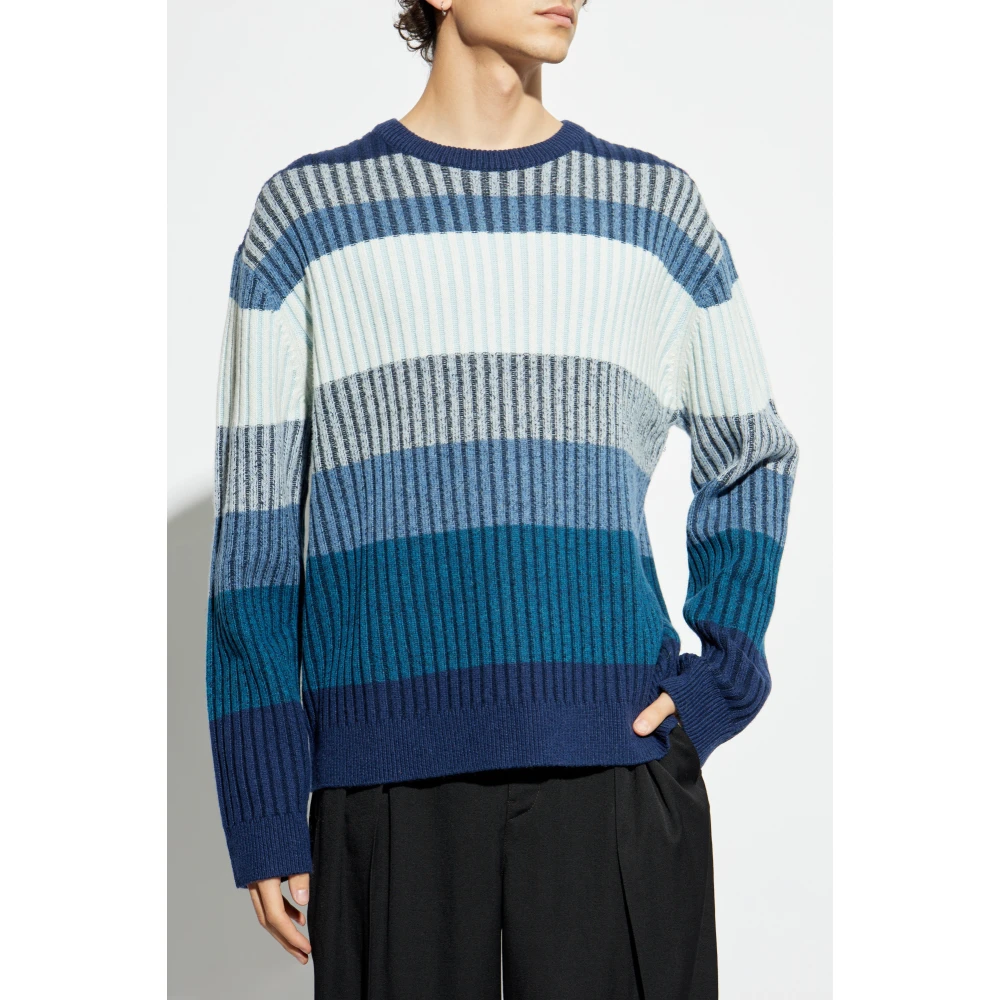 PS By Paul Smith Geribbelde trui Blue Heren