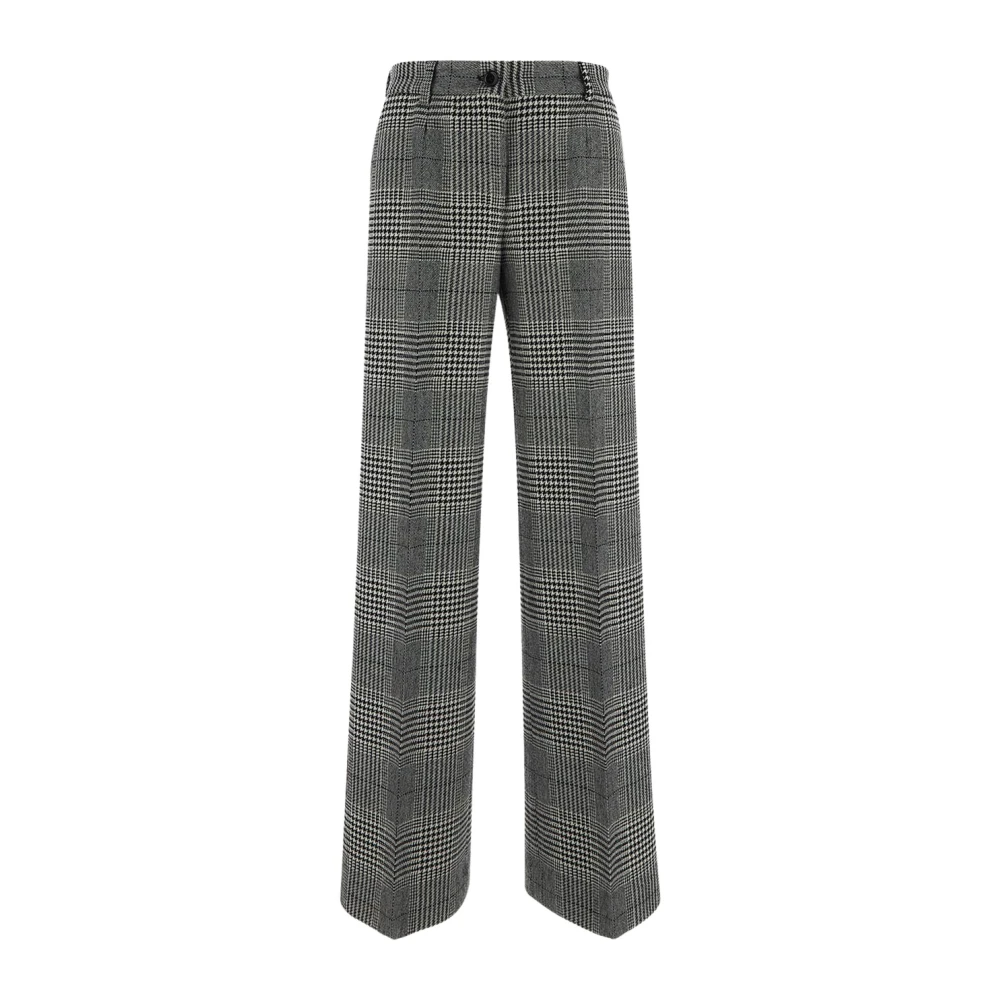 Dolce & Gabbana Wollen Straight Broek Gray Dames