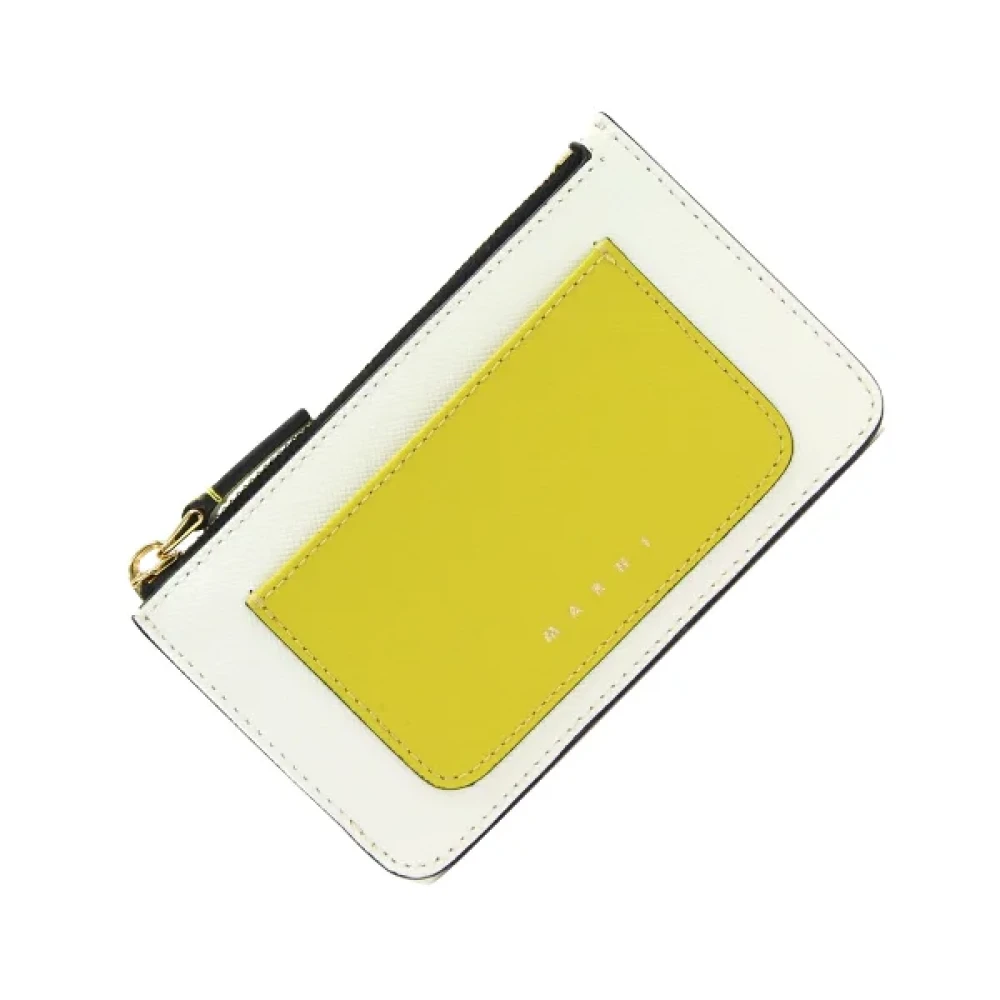Marni Pre-owned Leather wallets Yellow Dames