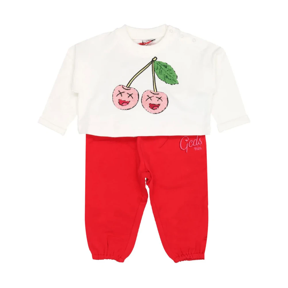 Gcds Matchande Sweatshirt och Byxor Set Red, Flicka