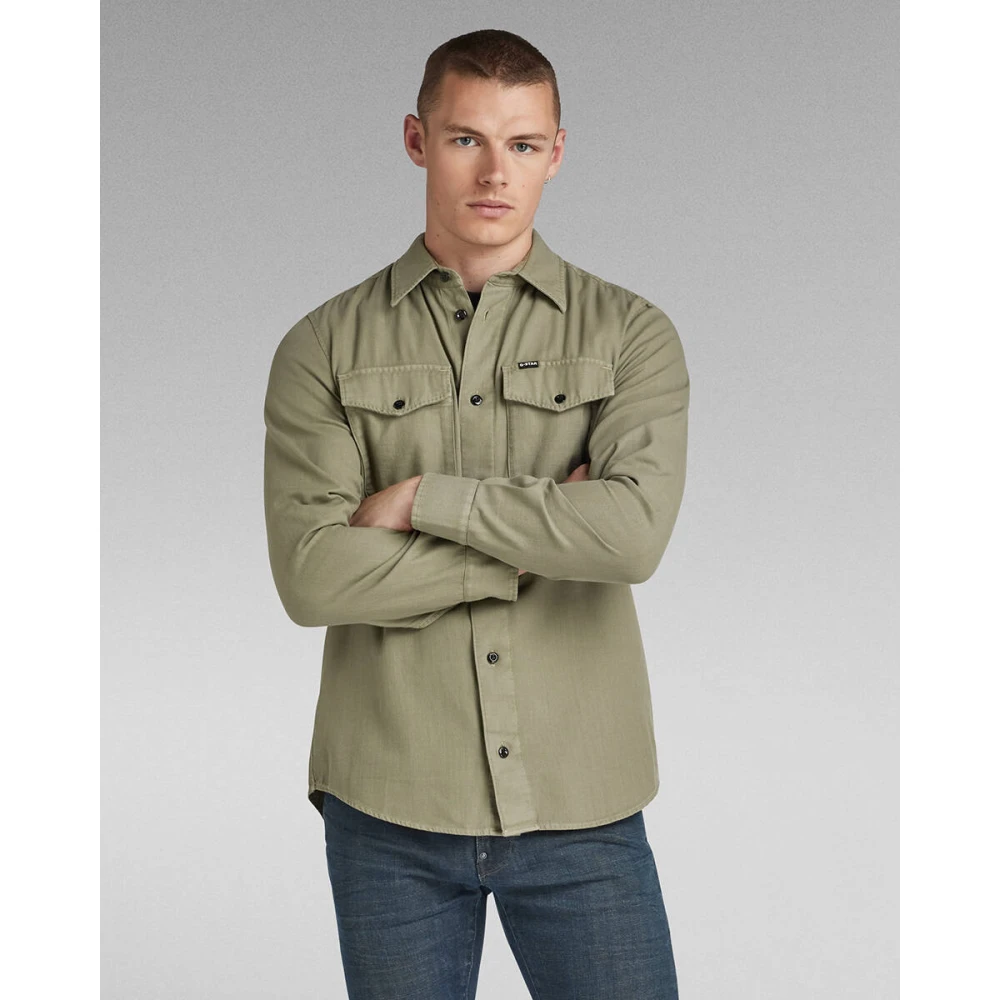 G-Star Marine Slim Shirt voor Heren Green Heren