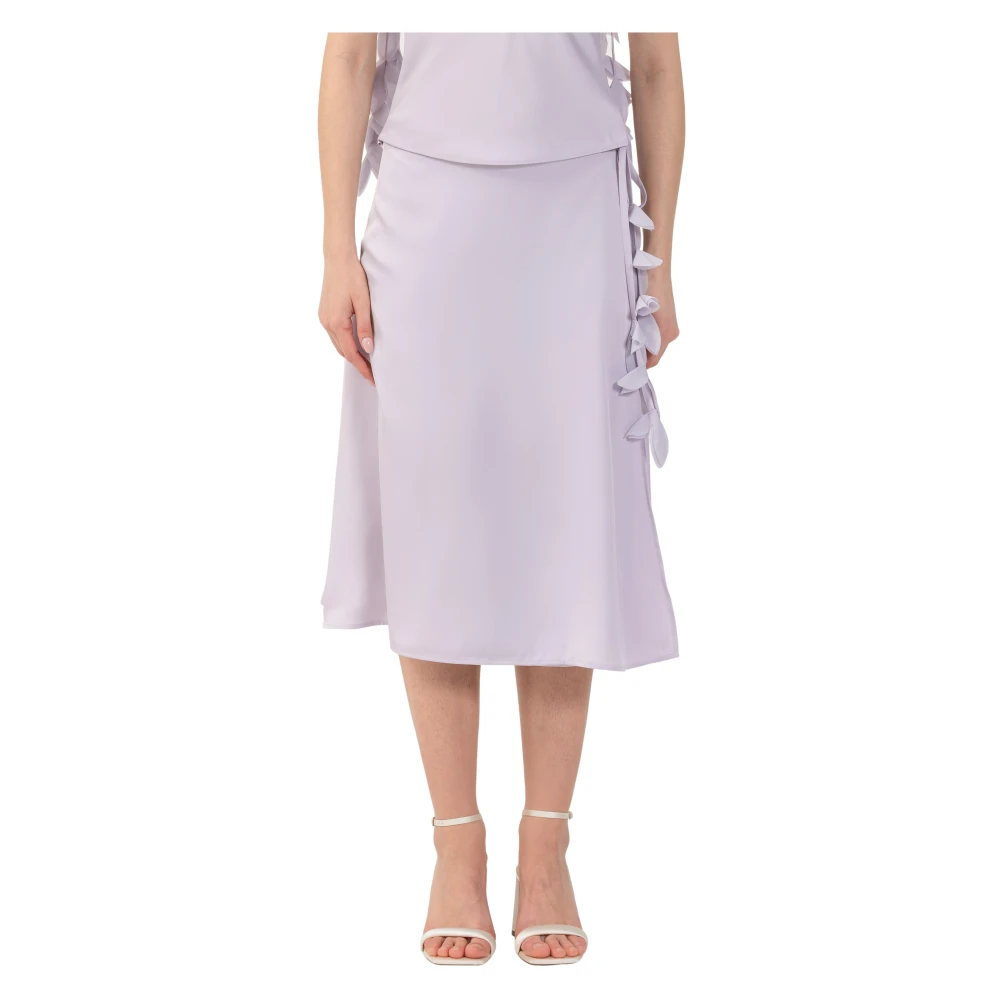 Kocca Purple Sleek Slim Fitting Skirt - Female - Midi Skirts - Xl - Skirts