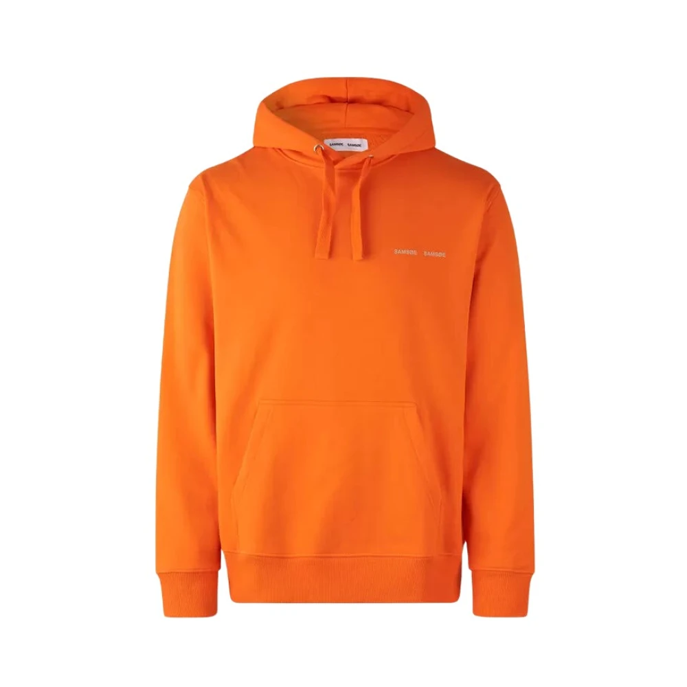 Samsøe Samsøe Casual Hoodie Sweatshirt Orange, Herr