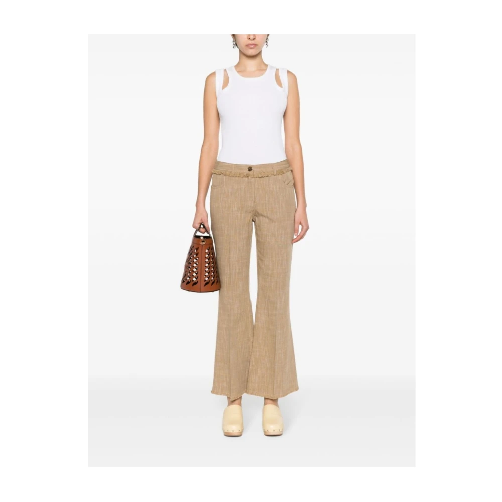 ETRO Flared Trousers Beige Dames