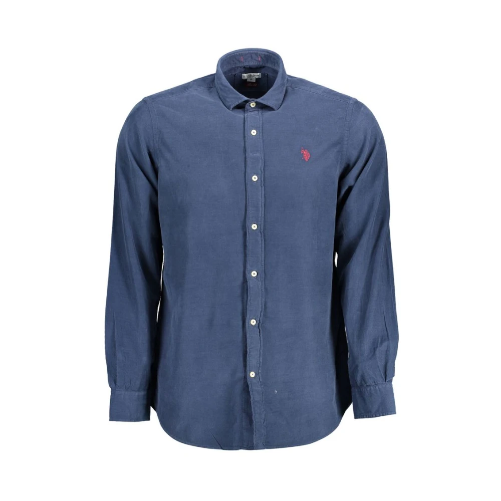 U.s. Polo Assn. Men's Blue Casual Shirts, 2XL, Cotton Shirt Slim Fit