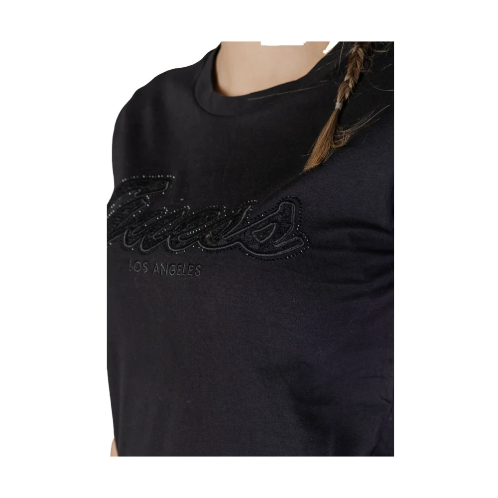 Guess Zwarte Katoenen Dames T-shirt Black Dames