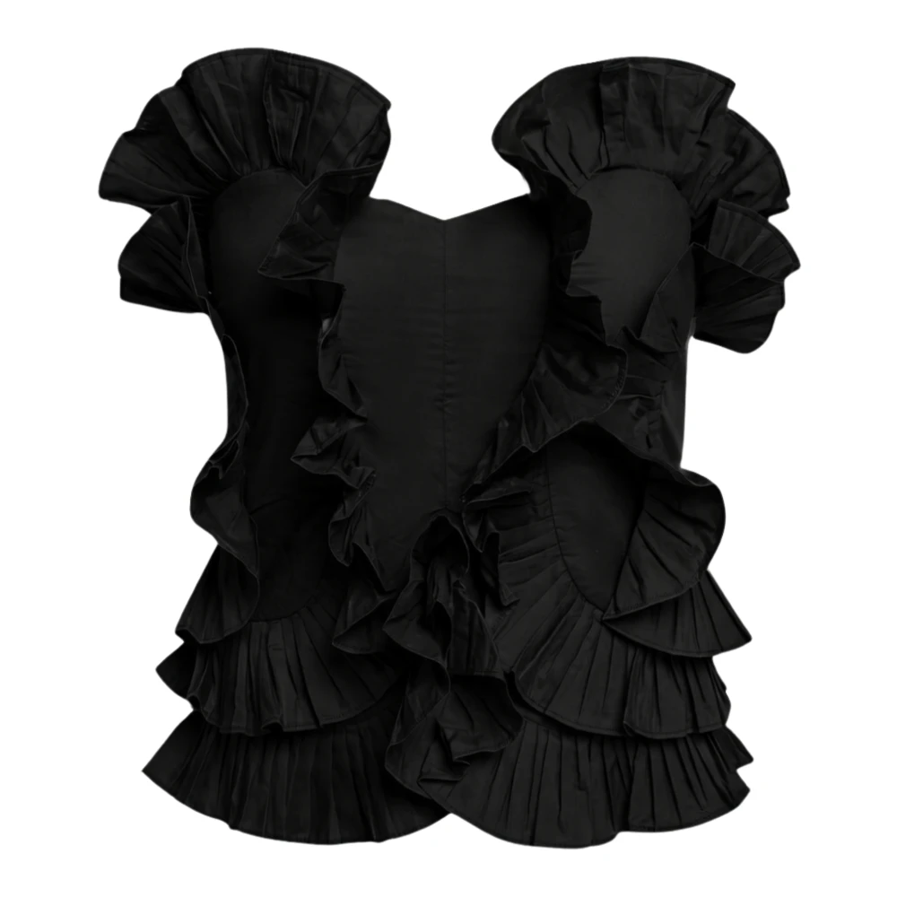 Weili Zheng Blouses, Female, S, S26ct04 Bandeau Top Black