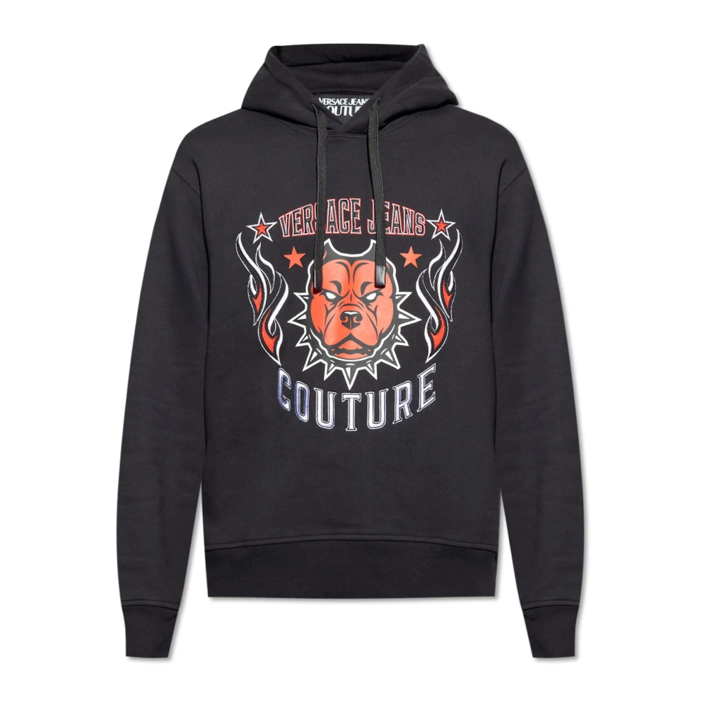 Versace Jeans Couture Men's Black Hoodies, M, Felpa