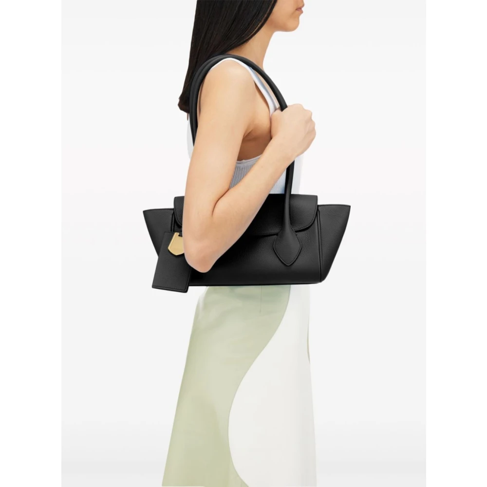 Salvatore Ferragamo Zwarte Leren Schoudertas Black Dames