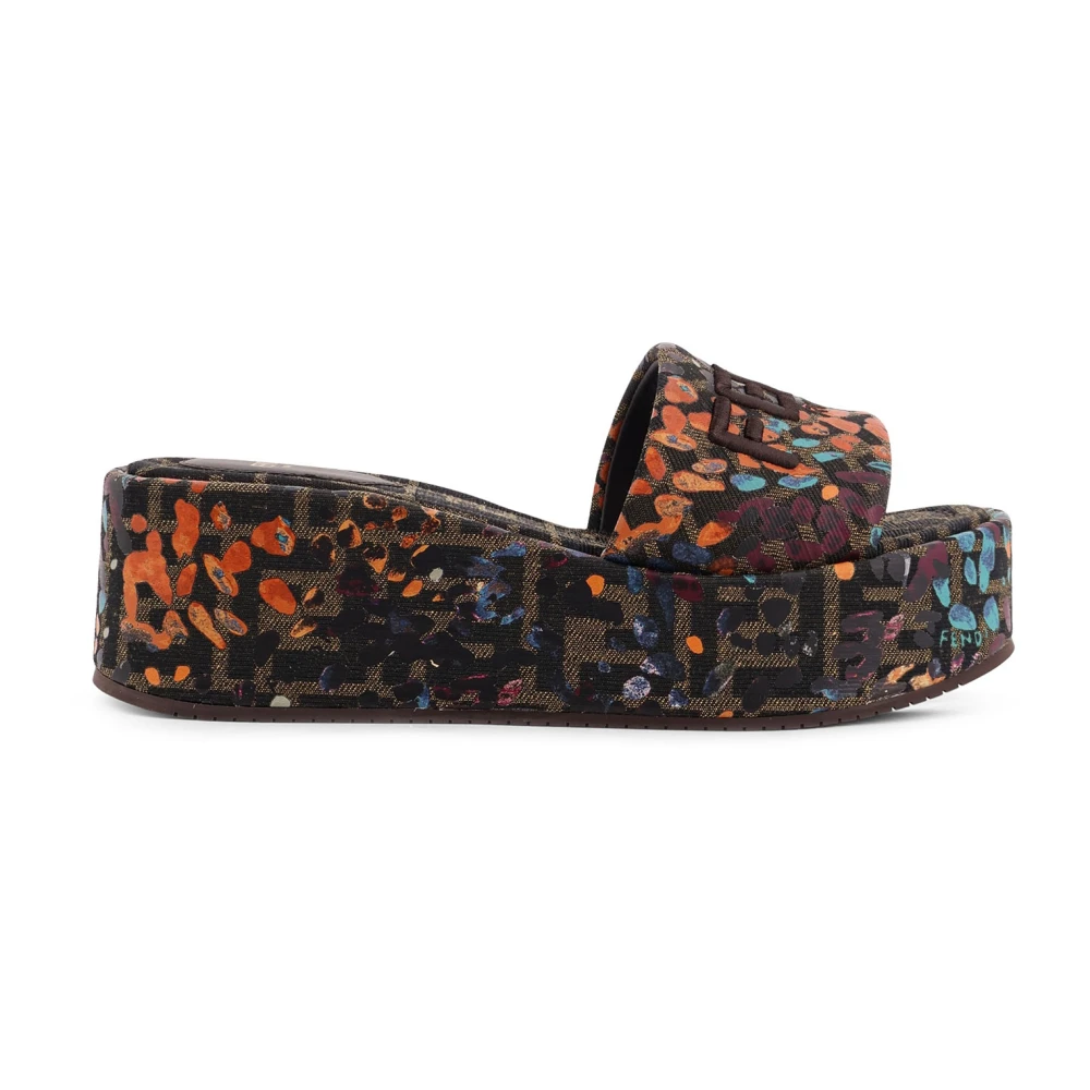 Fendi Women's Ff Fabric Sandals
