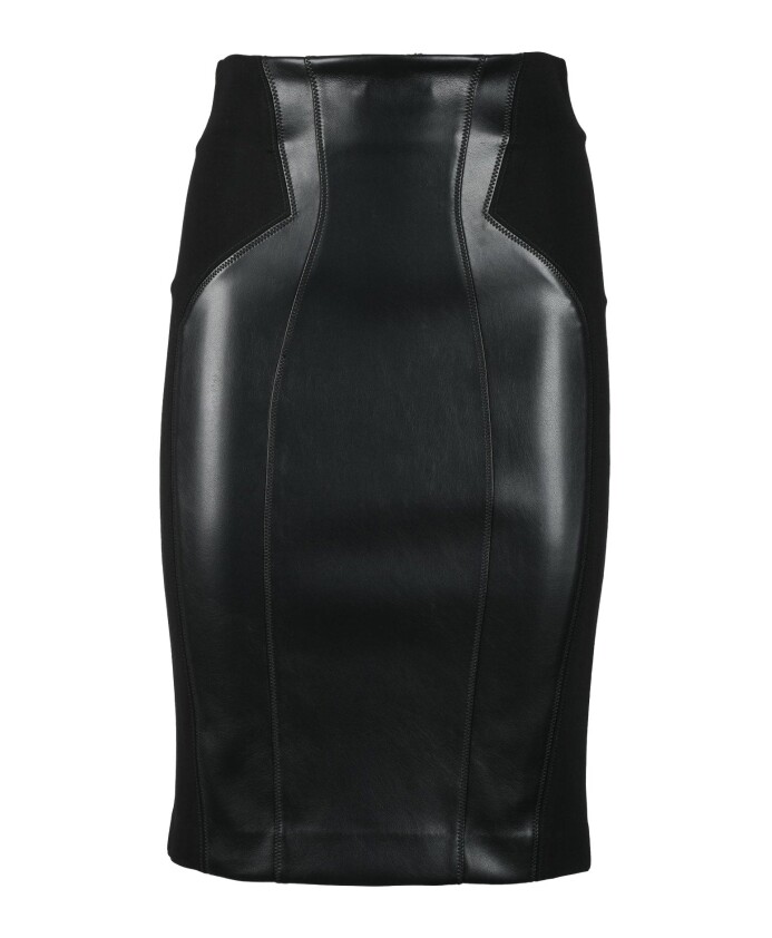 patchwork-knee-length-skirt