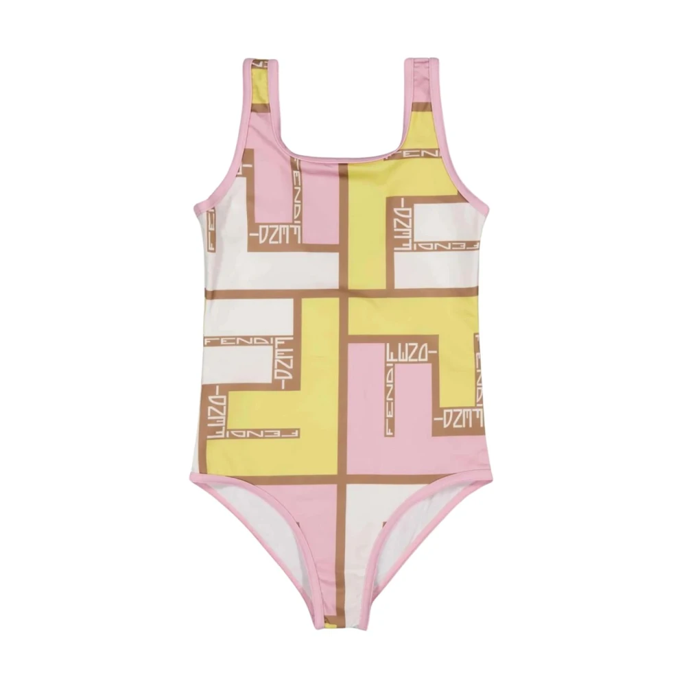 Fendi Puzzle Swimsuit Pink Multicolor Dames