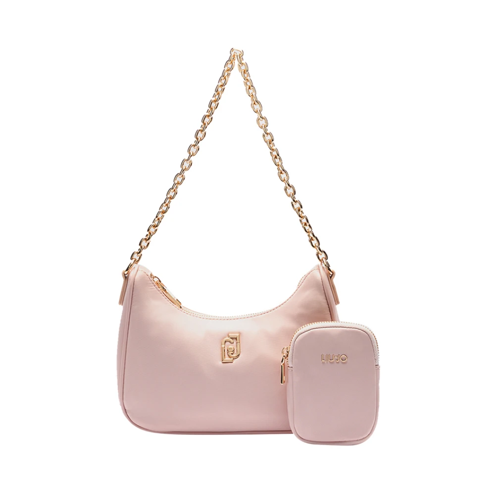 Liu Jo Elegante roze schoudertas met gouden details Pink Dames