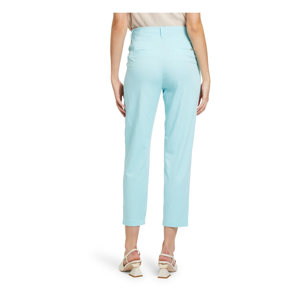 Betty & Co Elegant High-Waist Broek met Zakken Blue Dames