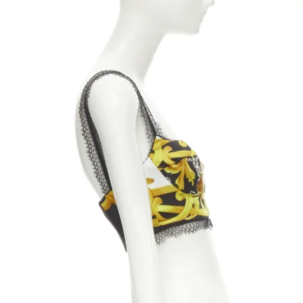 Versace Pre-owned Polyester tops Yellow Dames