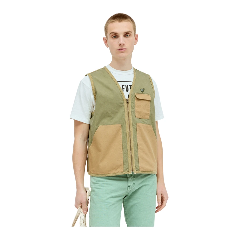 Human Made Canvas Jachtvest met Logo Patch Multicolor Heren