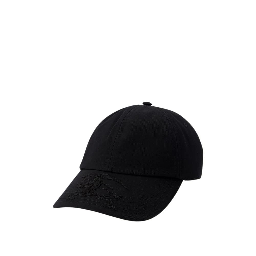 Burberry Zwarte Cap met Applicatie Black Unisex
