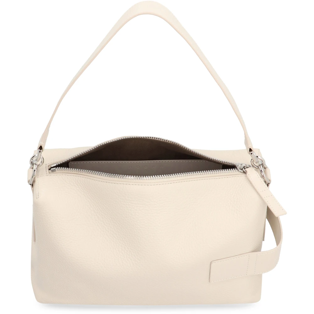 Hogan Script Leren Boston Tas Beige Dames