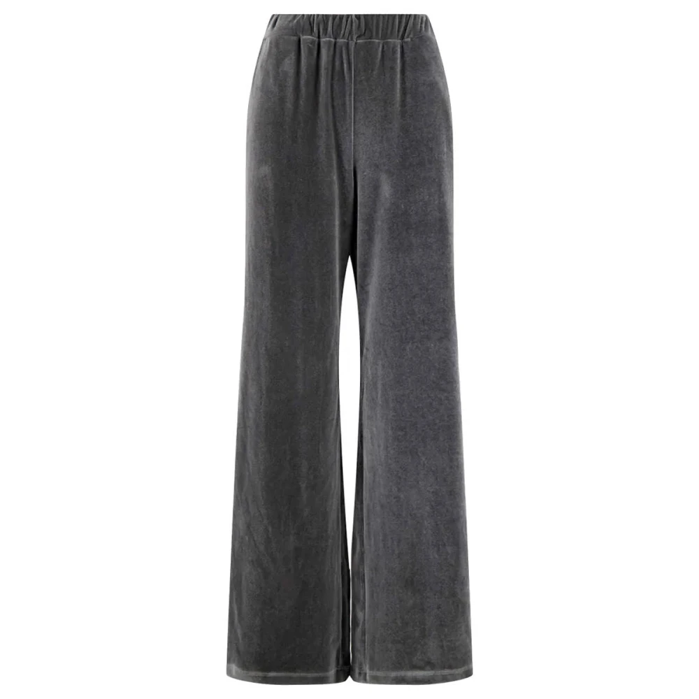Zusss Fluwelen Broek Gray Dames