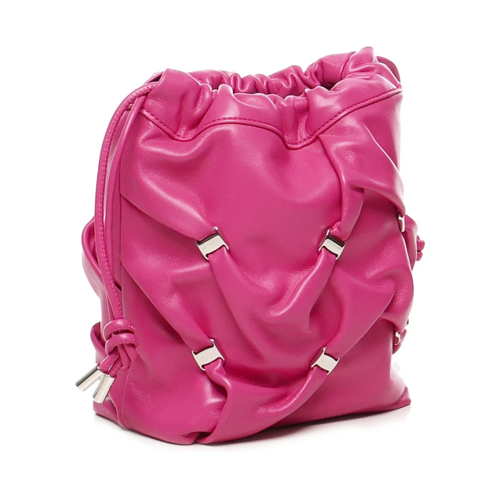 Salvatore Ferragamo Roze Bucket Tas met Trekkoordsluiting Pink Dames