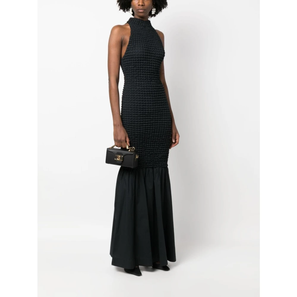 Lanvin Zwarte Leren Schoudertas Black Dames