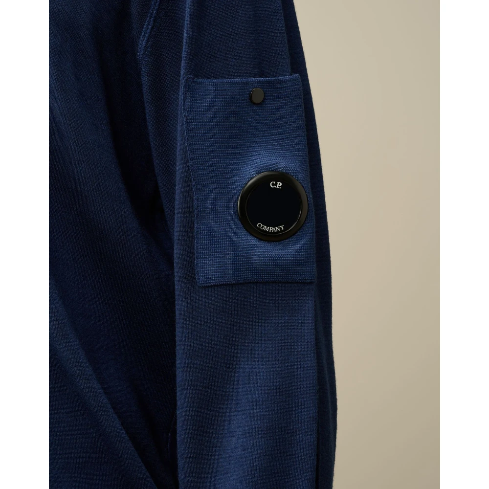 C.P. Company Blauwe Merinowollen Trui Blue Heren