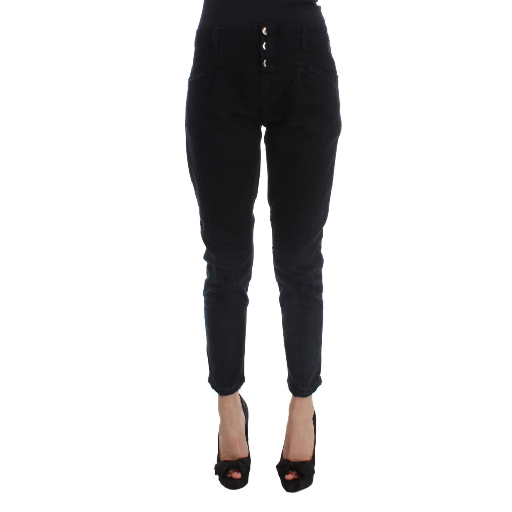 Costume National Slim Fit Black Denim Jeans - Female - Slim Fit Jeans - Black - W27 - Jeans
