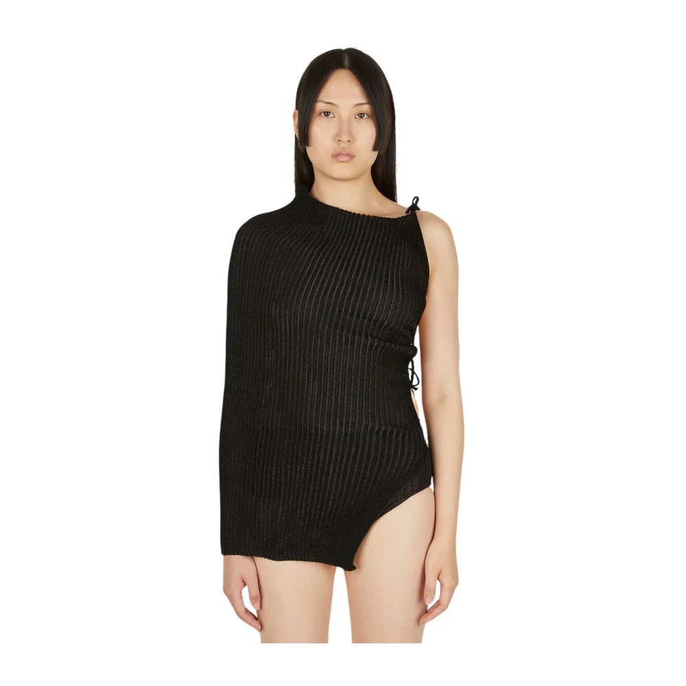 A. Roege Hove Moderne Katoenen String Shrug Black Dames