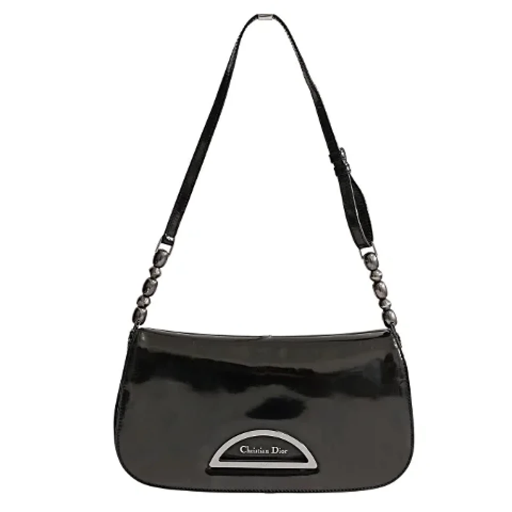 Dior Vintage Pre-owned Leather shoulder-bags Black Dames