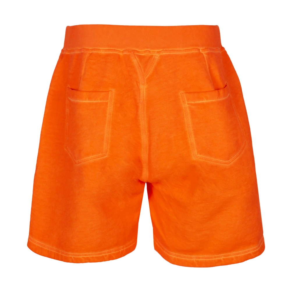 Dsquared2 Logo-Print Track Shorts Orange Heren