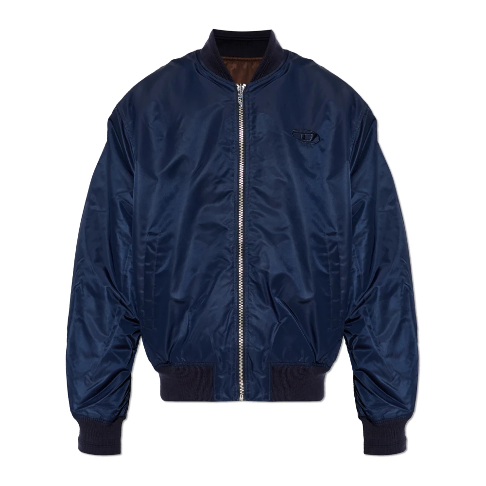 Diesel Mannelijk Blauw Jassen Heren, 2XL, Leer, W-Type-D1 Jas