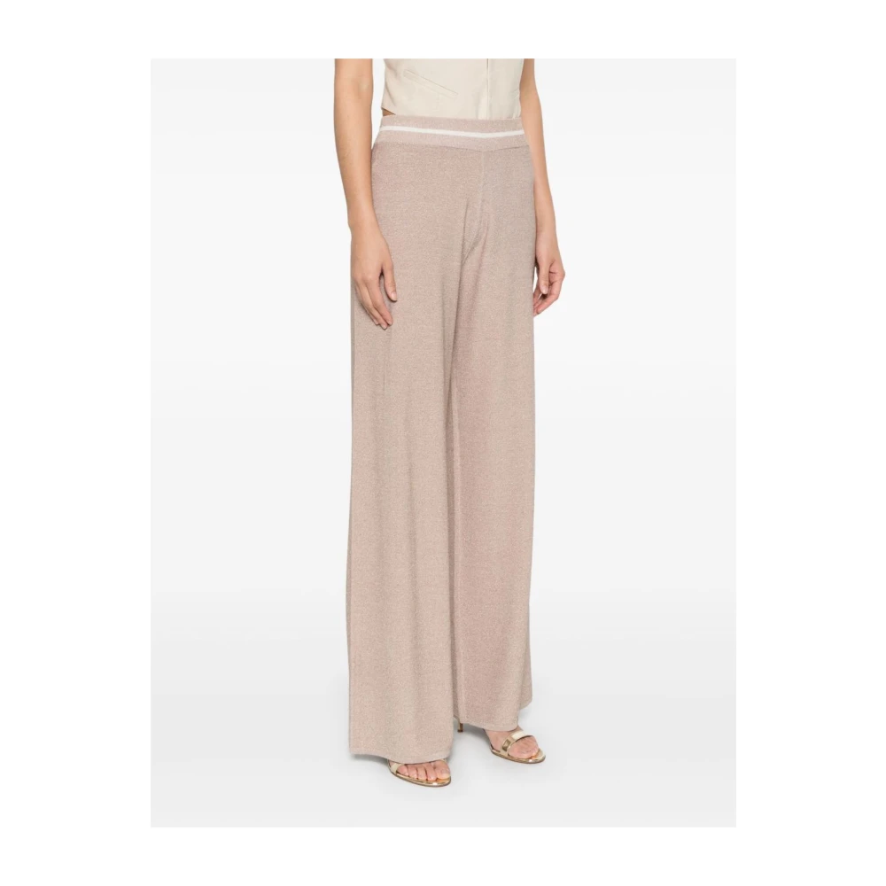 Liu Jo Elastische taille broek met streepdetail Gray Dames