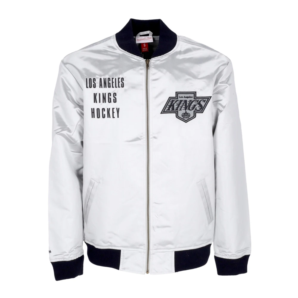Mitchell & Ness NHL Team Bomberjack Lichtgewicht Satijn White Heren