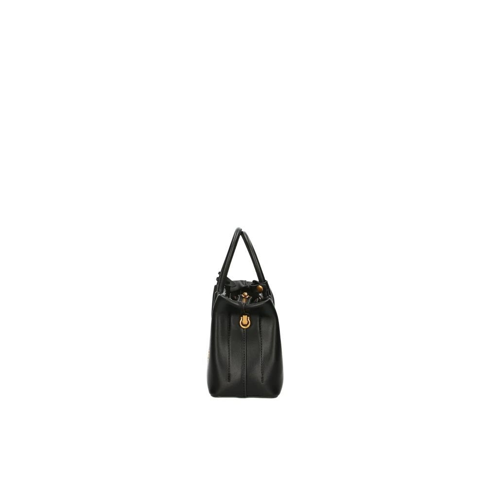 V73 Zwarte Schoudertas met Ritssluiting Black Dames