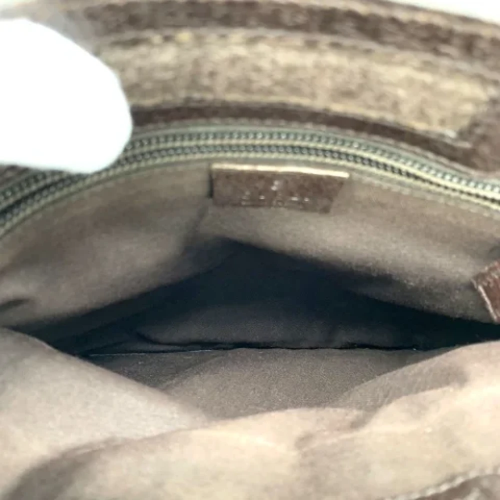 Gucci Vintage Pre-owned Canvas shoulder-bags Brown Dames