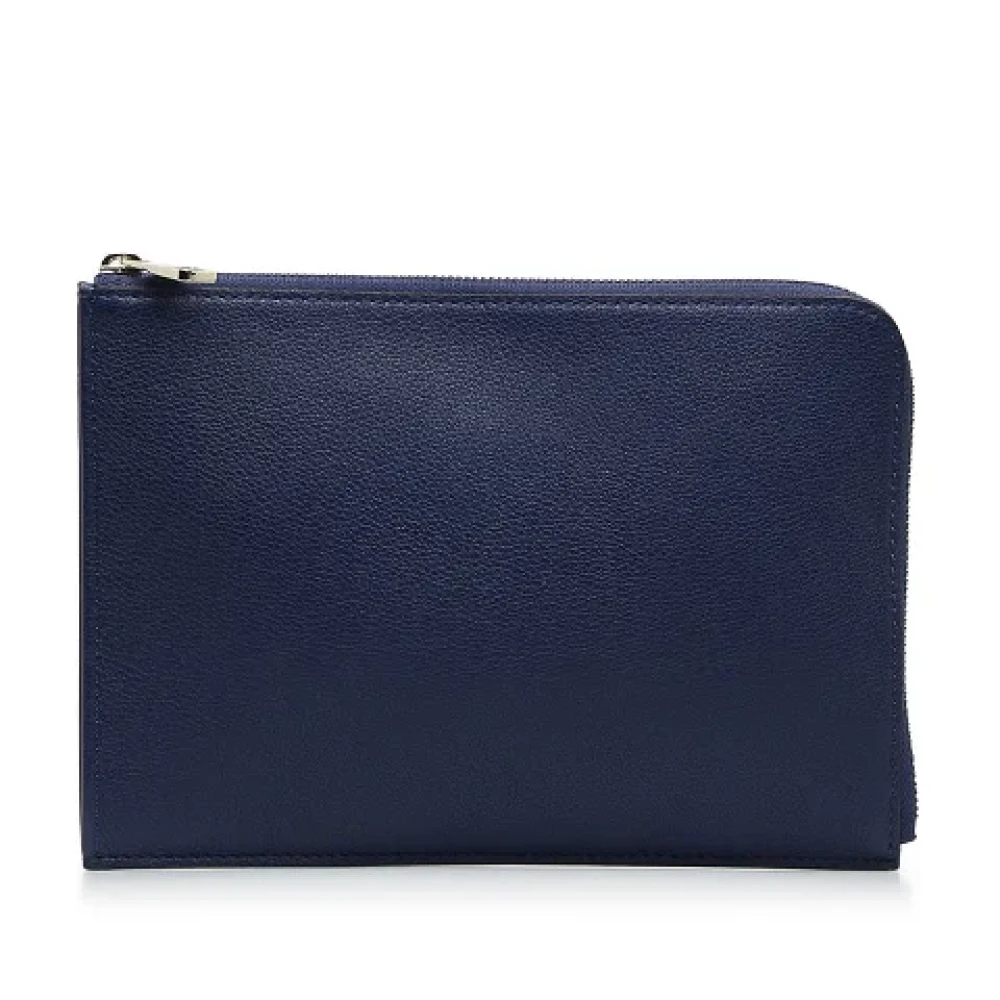 Louis Vuitton Vintage Pre-owned Leather clutches Blue Dames