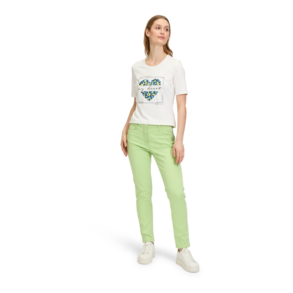 Betty Barclay Glitterend Basic Shirt met Plaatsingsontwerp Beige Dames
