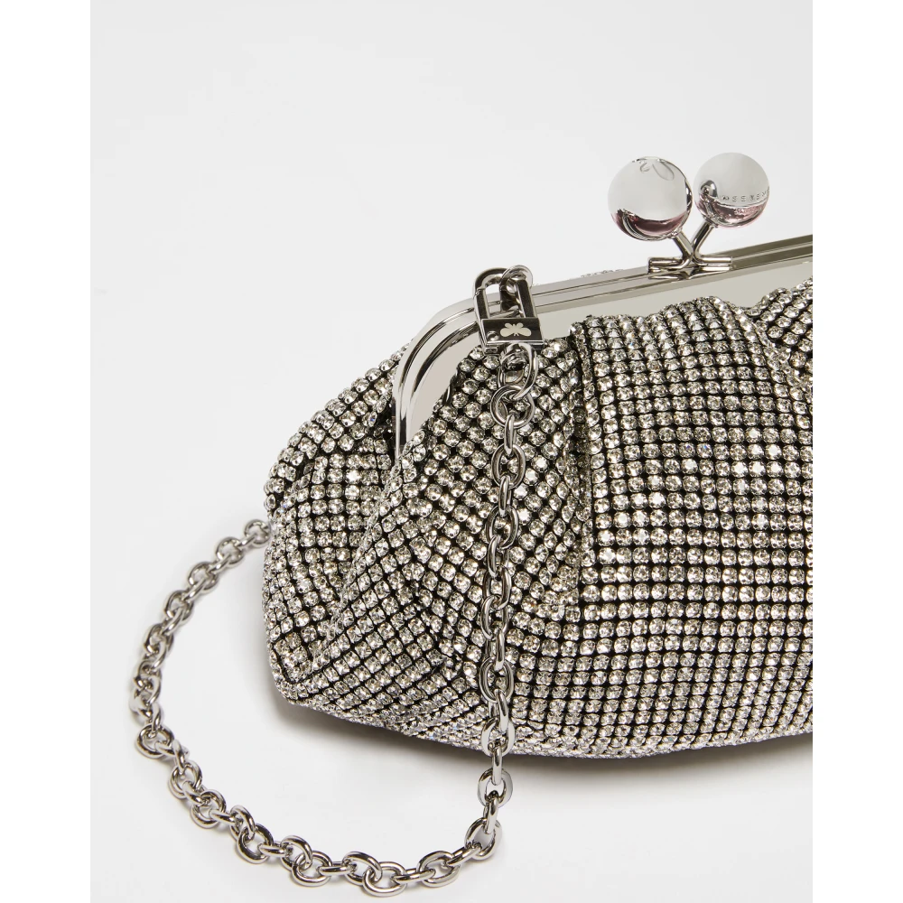 Max Mara Zilveren Pasticcino Tas met Strass Gray Dames