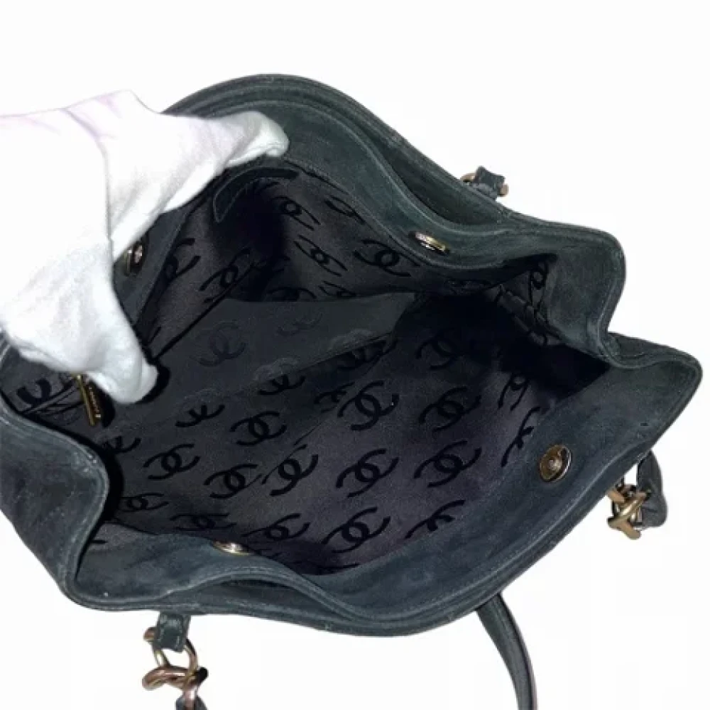 Chanel Vintage Pre-owned Suede chanel-bags Black Dames